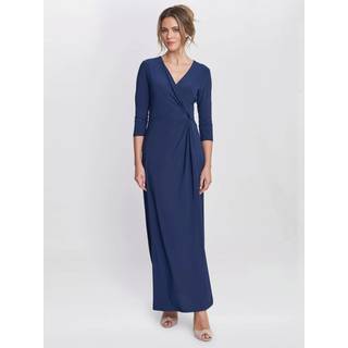 Gina Bacconi Blå Celine Jersey Wrap MaxikjoleEU 42 (UK 14)