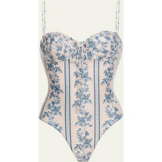 Agua by Agua Bendita Ãbano floral swimsuit - white - L