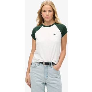 Superdry Superdry Enamel Green/Off White 100% Cotton Essential Logo Raglan T-Shirt