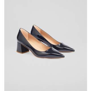 LK Bennett LK Bennett Black Sloane Patent Pointed Black Courts