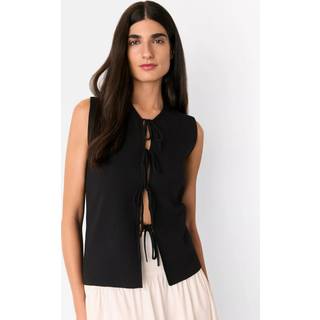 Whistles Whistles Black Tie Front Detail Tank