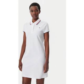 Tipped Collar Mini Polo Dress