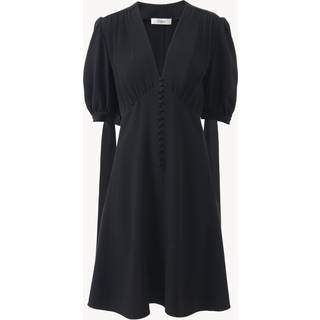 ChloÃ© Balloon-sleeve crÃªpe minidress - black - S