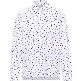 Oxford Shirt Blouse in navy/multicolored printed