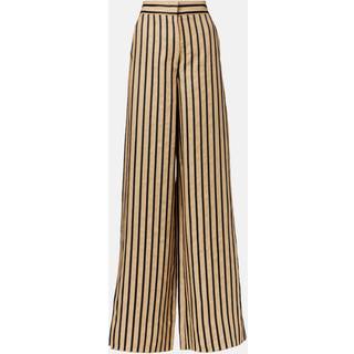 Max Mara Cestino linen and cotton-blend palazzo pants - beige - XS