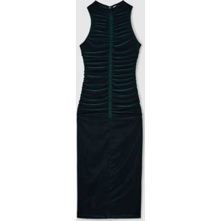 Reiss Niva Racer-Front Ruched-Velvet KjoleEU 44 (UK 16)