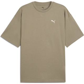 Men&#39;s Puma WARDROBE Essentials Oversized T-Shirt, Brown, Size M, Clothing - Velvet Moss - M