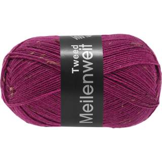 Lana Grossa Meilenweit 100 Tweed 173 Fuchsia Indhold: 80% ren, ny uld, 20% polyamid Vægt/længde:100 g = ca. 420 meter Anbefalede pinde:2.5-3 mm Strikkefasthed:10 x 10 cm = 28 m x 40 p Vask:Finvask 40℃ / Kan tørretumbles.