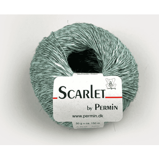 Permin Scarlet 42 Mint Indhold: 58% hør, 16% bomuld, 26% viskose Vægt/længde: 50 g = ca. 150 meter Anbefalede pinde: 3,5 mm. Strikkefasthed: 10 x 10 cm = 22 m x 28 p Vask: Håndvask / Tåler ikke tørretumbling.