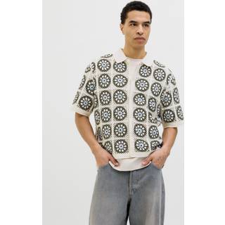 Jack & Jones Cartagena Crochet Knit Polo Sea Salt