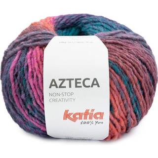 Katia Azteca 93 Petroleum-fuchsia Indhold: 53% uld, 47% akryl Vægt/længde:100 g = 180 meter Anbefalede pinde: 5-5.5mm Strikkefasthed:10 cm x 10 cm = 17 m x 23 r Vask: Finvask 30º / Tåler ikke tørretumbling.