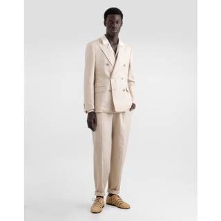 Dolce&Gabbana Double-breasted linen blazer - beige - EU 48
