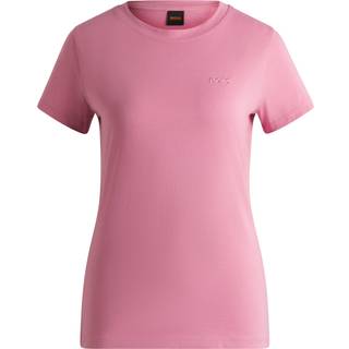 T-shirt i bomuldsjersey med slim fit og tone-i-tone-farvet logo
