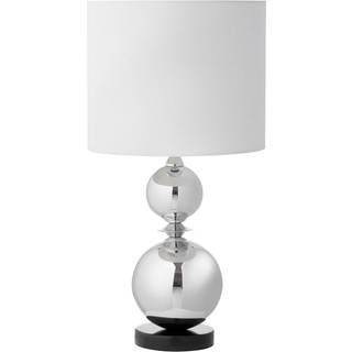 Margit Brandt - Bordlampe m. hvid tekstil skærm - H56cm