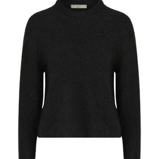 Gina Tricot-Crew neck knitted sweater-Striktrøjer-Sort-M-Dame
