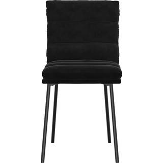 spisebordsstole 2 stk. fløjl sort