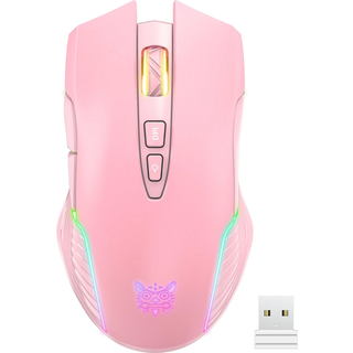 ONIKUMA CW905 Wireless - Gaming Mus - Optisk - 7 knapper - Pink med RGB