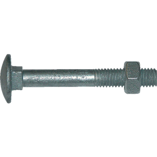 NKT bræddebolt m/møtrik 4.6 FZV M10×180, 25stk