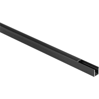 1m Aluprofil med diffuser | 7,8x9mm | Sort | Til LED strip