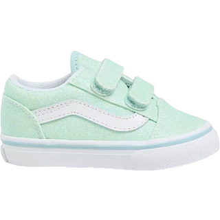 Vans - Toddler Old Skool Hook and Loop Glitter Shoes (1-4 Years), Blue, Size: 22 - Blue - 22