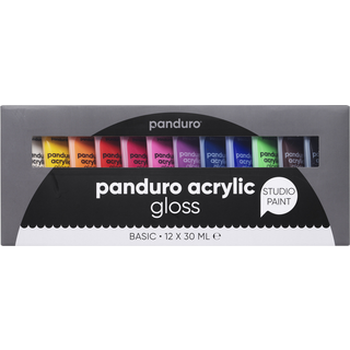 Panduro Acrylic akrylfarve, blanke basisfarver 12×30 ml