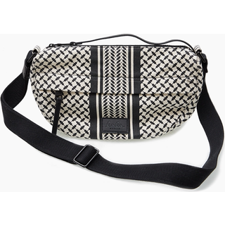 Lala Crossbody Melly canvas bag heritage stripe med sort print