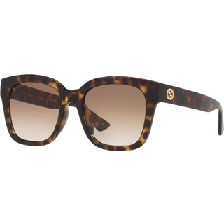 Gucci Kvinde GG1338SK 002 Solbriller Injiceret Havana Brun Firkantet Normal Skygge