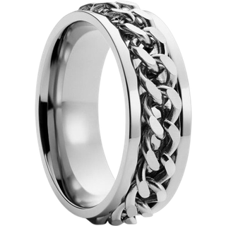 Sentio | Sølvfarvet Rustfri Stål Curb Chain Ring