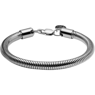 Essentials | 6 mm Sølvfarvet Snake Kæde Armbånd