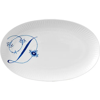 Royal Copenhagen Alfabet oval tallerken D 23 cm