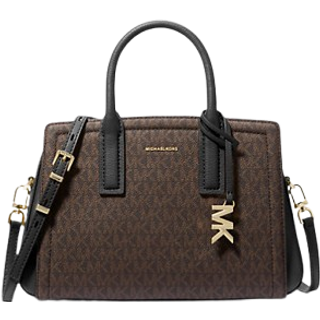 MK Laila Small Signature Logo Satchel - Brown - Michael Kors - ONE SIZE