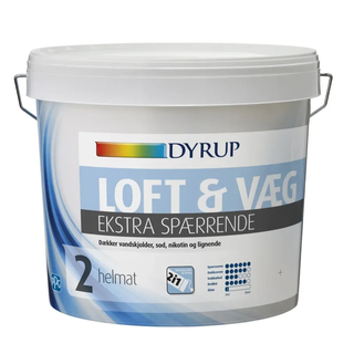 Dyrup væg & Loft 02 - Ekstra Spærrende Hvid - 4,5lt ✓ På lager - klar til levering og afhentning
