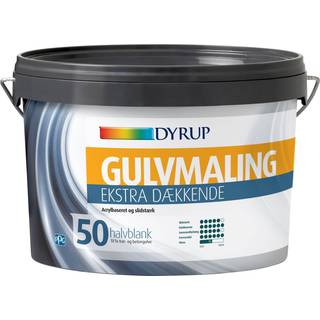 Dyrup Gulvmaling Vand Ekstra Dækkende Hvid - 0,75lt ✓ På lager - klar til levering og afhentning