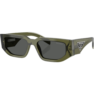 Prada Mand PR 09ZS 25A40L Solbriller Acetat Grøn Grå Firkantet Normal