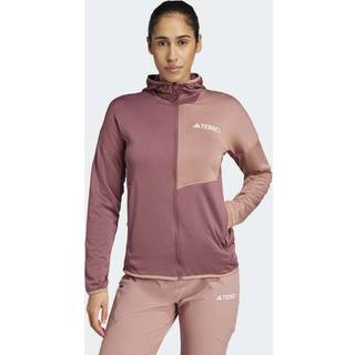 adidas Terrex Women's Xploric Light Fleece Hooded Jacket Fleecejakke Damer størrelse L farve brun