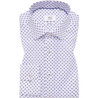 MODERN FIT Shirt in dark blue printed