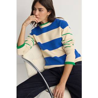 Next Kompakt, hyggelig trøje med rund hals og ribbede detaljer