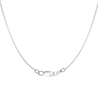 Jewlpire 925 Sterling Silver Chain for Women Girls 0,8 mm Box Chain Lobster Claw Clasp - Italiensk halskædekæde - Super tynd og stærk - Venlig pr