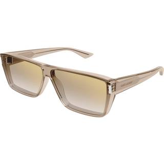 SAINT LAURENT Unisex SL 757 003 Solbriller Bio-injekt Gul Brun Firkantet
