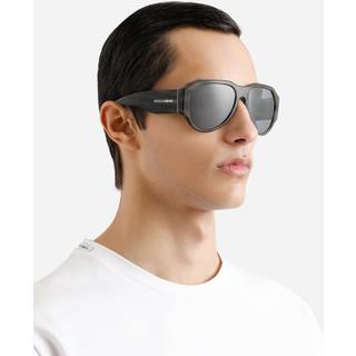 Dolce & Gabbana Mand DG4504 319980 Solbriller Acetat Grå Blå Pilot Normal