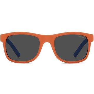 Polaroid Børn PLD 8020/S DDW/M9 Solbriller Plast Orange Grå Firkantet Polariseret