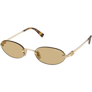Miu Miu Kvinde MU A54S ZVN10R Solbriller Metal Guld Gul Rund Normal