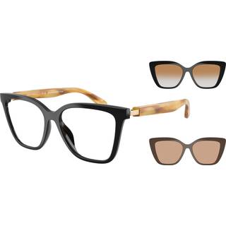 Emporio Armani Kvinde EA4254U 62691W Solbriller Injiceret Sort Transparent Cat Eye Normal