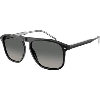 Giorgio Armani Mand AR8212 587571 Solbriller Acetat Sort Grå Firkantet Normal Skygge