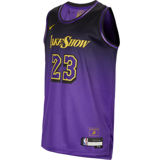 LeBron James Los Angeles Lakers 2024/25 City Edition Nike Dri-FIT NBA Swingman-trøje til større børn - lilla - XL