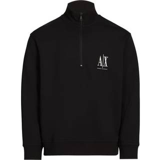 Armani Exchange Quarter Zip Sweatshirt Black