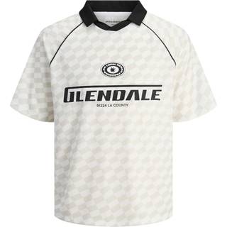 JCORETREAT AOP MESH OPEN COLLAR POL