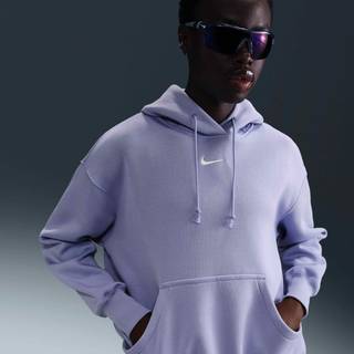 Oversized Nike Sportswear Phoenix Fleece-pullover-hættetrøje til kvinder - lilla - XS (EU 32-34)