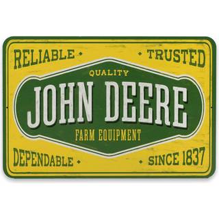 John Deere pålidelig pålidelig landbrugsudstyr Metalskilt - Vintage John Deere Wall Decor til garage eller mandhule