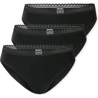 Schiesser 3-pak Modern Lace Rio Briefs - Black - 42